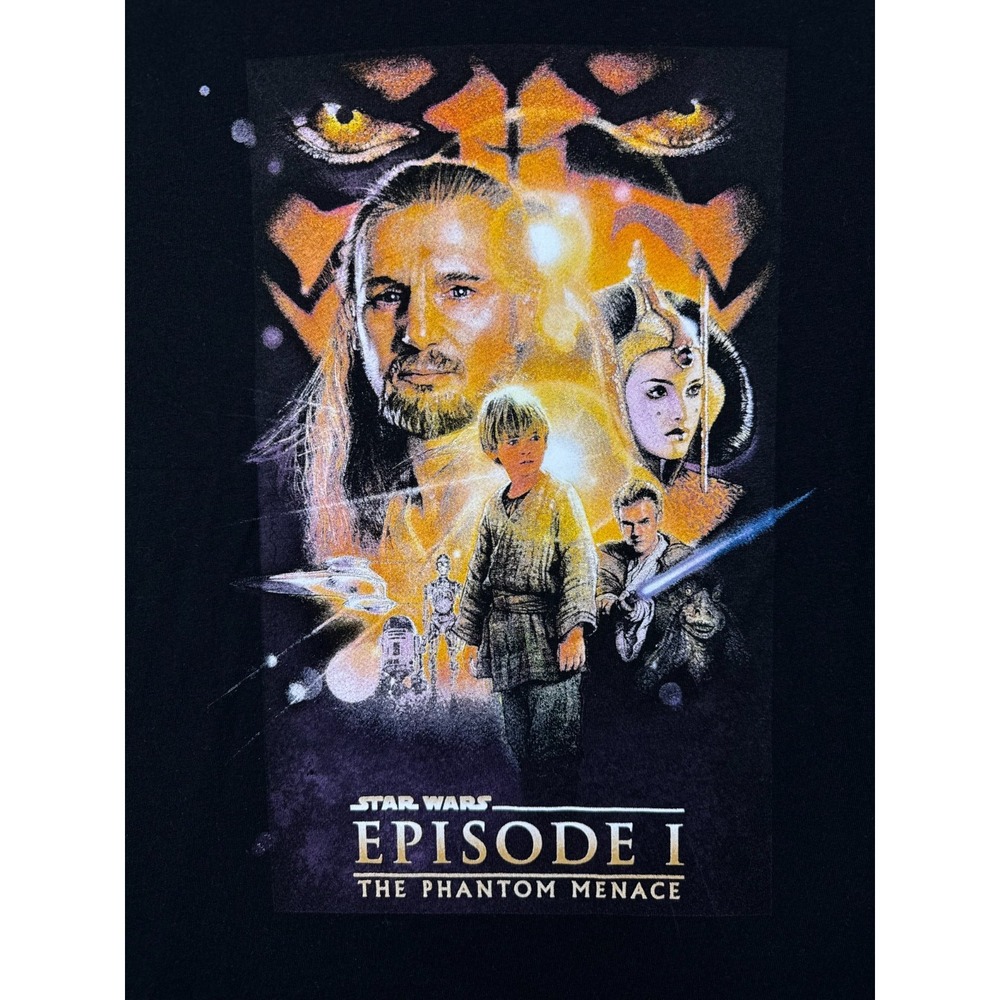 Excl. Old Navy x Star Wars Episode 1 Graphic T-Shirt Black LG 896499-00-1 NWT